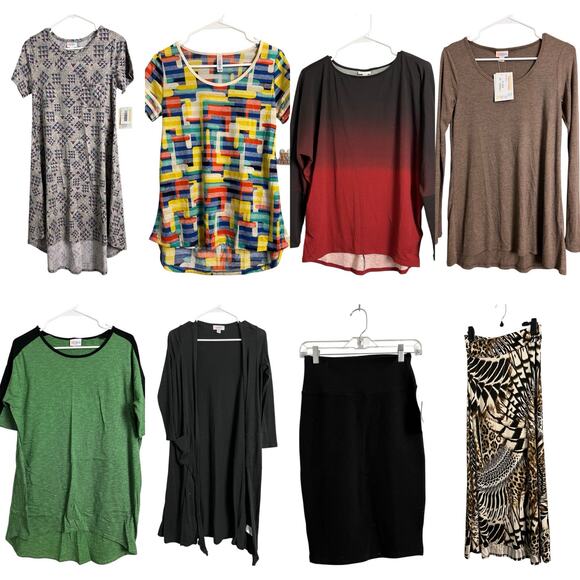 Lularoe Bundle Lot some NWT Shirts Skirts Duster size XS 8 pieces - Picture 1 of 9
